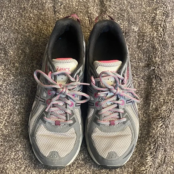 Asics Gel-Venture 6 Gray and Pink Women's Athletic Shoes - Picture 2 of 4